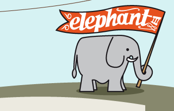 Elephant logo by Peter Gates