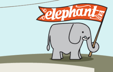 Elephant logo by Peter Gates